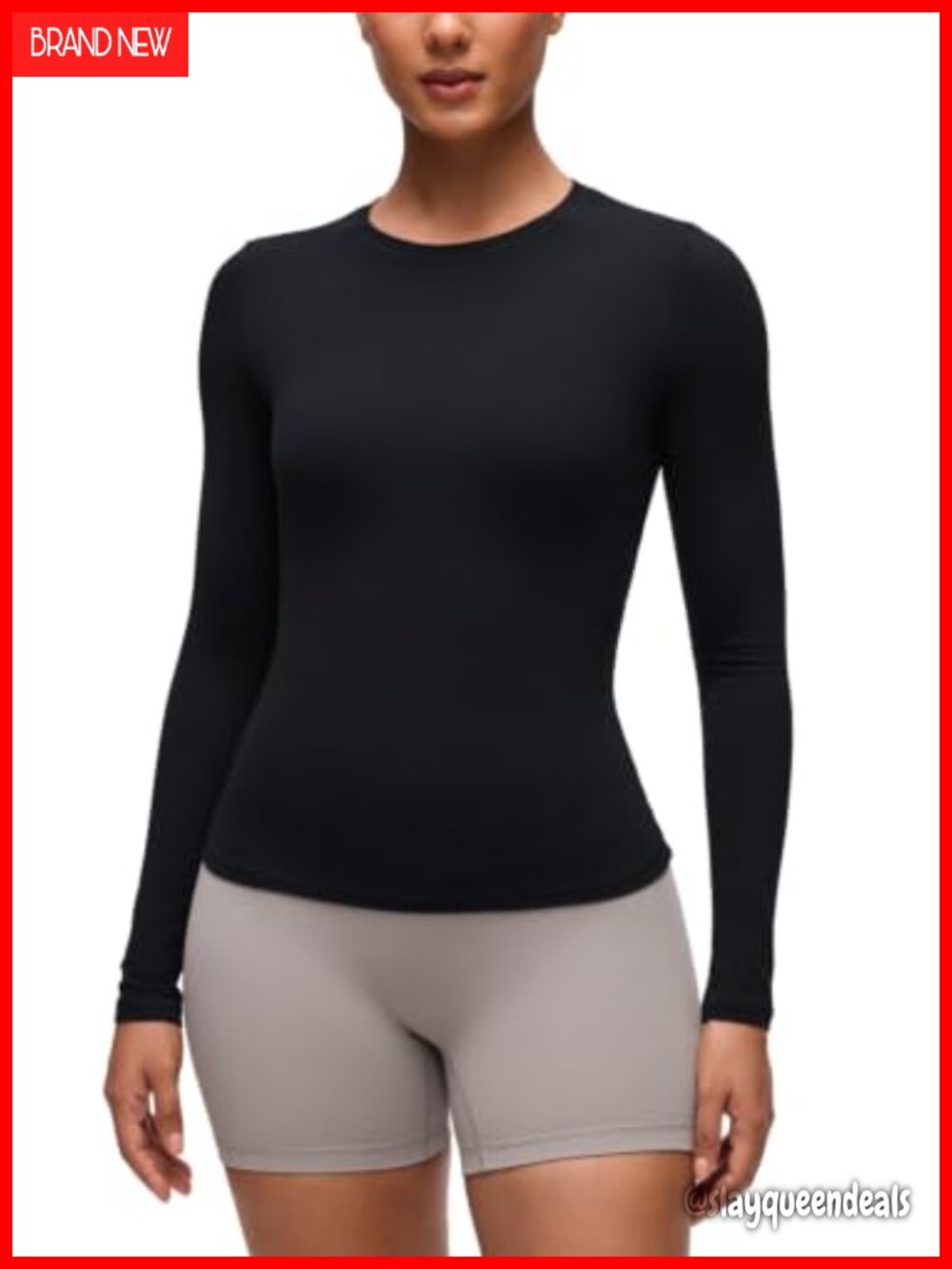 Softembrace Crewneck Long Sleeve Fitted Yoga Top